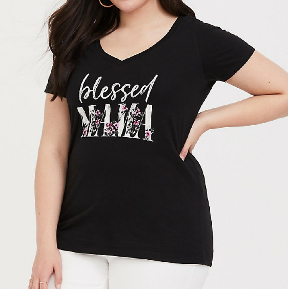 Torrid Blessed Mama Slim Fit Tee